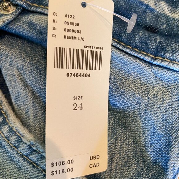 Anthropologie SWK The Girlfriend Jeans Size 24.X 32 Button Fly Stretch Womens - Picture 4 of 8